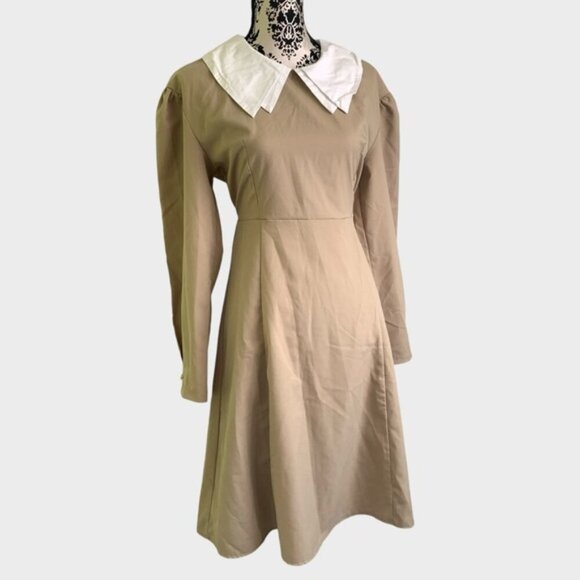 DAZY Peter Pan Collar Puff Sleeve Dress - Picture 2 of 10